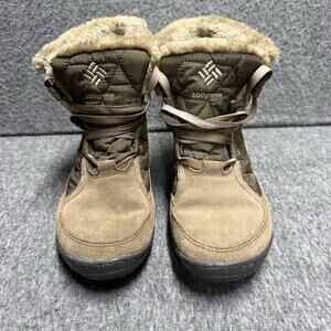 Columbia Powder Summit Shorty Mid Calf Lace Up Winter Boot Womens 6.5 YL5207-269